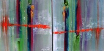 "Beach Walking Diptych"