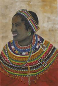 "African Lady with beads"
