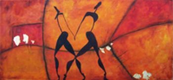 "Figures in Orange 1"