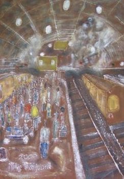 "Railway Station at Night"