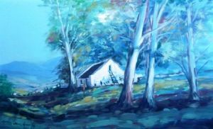"Homestead under Bluegum Trees"