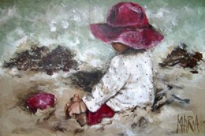 "Todler Sitting on Beach"