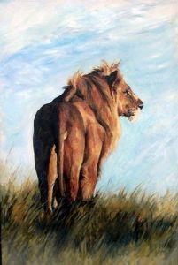 "Lion Surveying His Territory"