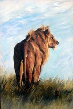 "Lion Surveying His Territory"
