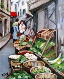 "Market in Village Street"