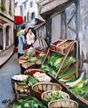 "Market in Village Street"
