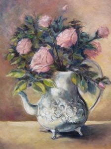 "Roses in teapot"