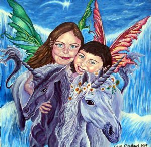 "Sisters with Unicorns"
