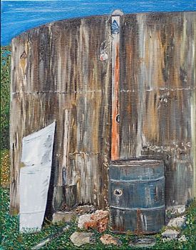 "Drink of Water at the Dam"