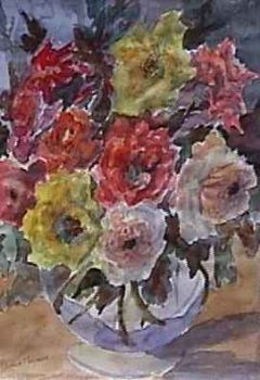 "Roses in Vase"