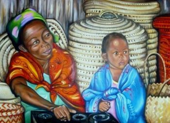 "basket lady and granchild"