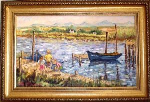 "Playing by the river"