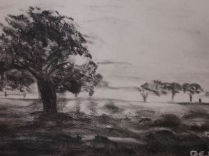 "Charcoal landscape 3"