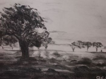 "Charcoal landscape 3"
