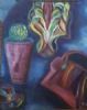 "Costume, Handbag, Vase and Prickly Pear"