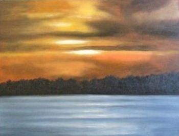 "Sunset over Robben Island"
