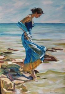 "Girl with Toe in Sea"