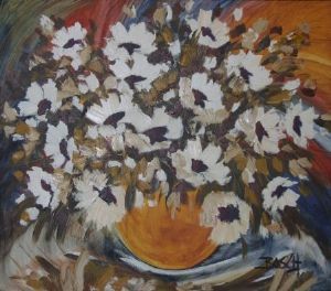 "Vase full of flowers"