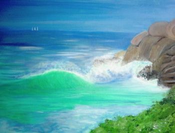 "Seascape with Rocks"