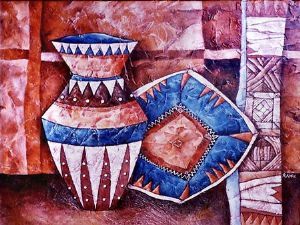 "Ethnic Pot and Plate Painting"