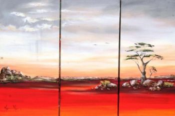 "Earthy Africa Triptych"