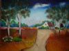 "Farm Houses With Blue Gum Trees"