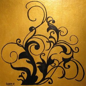 "Organic Swirls in Gold"