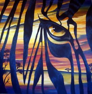 "Kalahari Sunset Zebra"