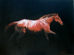 "Chestnut on black"