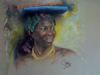 "Domestic lady in pasel"