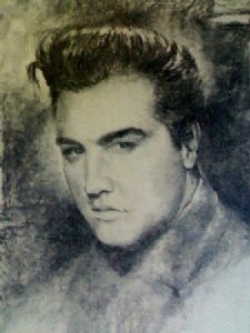 "Elvis in charcoal"
