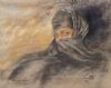 "Mystery woman in pastel"