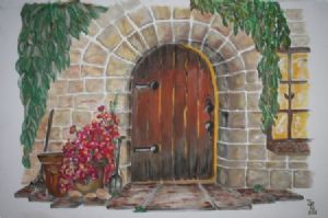 "In the Courtyard of a French Villa"
