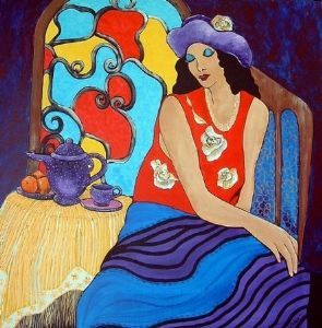 "The Stained-glass Window at Tea-time"