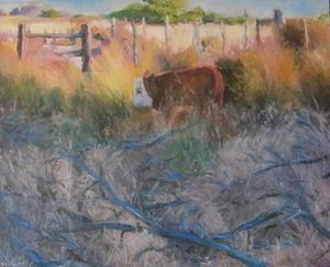 "Calf Behind Dead Branches"