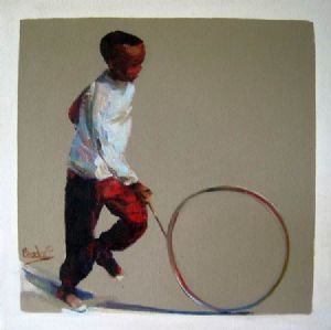 "Rural Boy Playing"