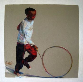 "Rural Boy Playing"
