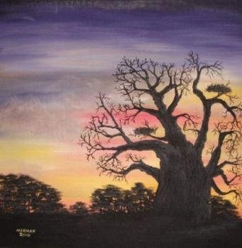 "Baobab Sunset"
