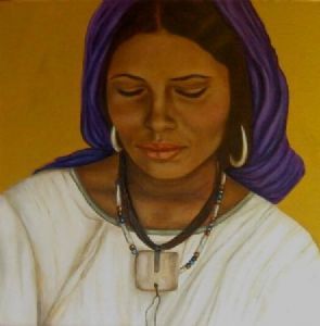 "Girl with Purple Scarf"