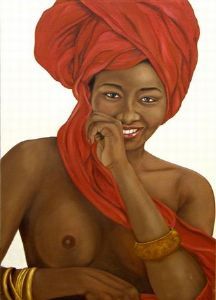 "Nude with Red Turban"