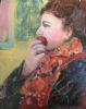 "Girl eating a plum"