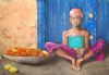 "Zanzibar Girl Selling Fruit"