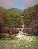 "Mountain Pool with Waterfall"