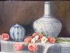 "Delft Vases and Pink Tulips"