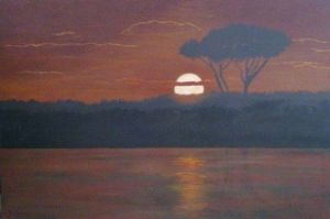 "African Lake Sunset"
