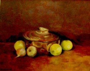 "Copper Pot with Apples"
