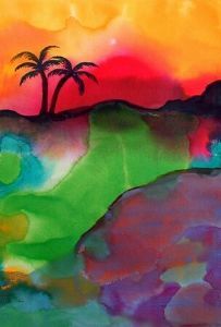 "Palm Tree Sunset"