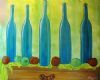 "Blue Wine Bottles"