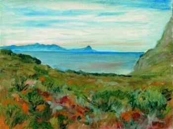 "Buffels Bay with Hangklip on Horizon"