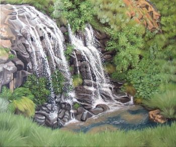 "Waterfall on Khanti Mountain"